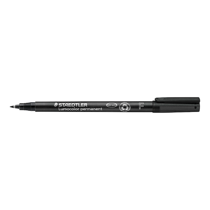 STAEDTLER Lumocolor Folienstifte schwarz 0,6 mm permanent, 10 St.