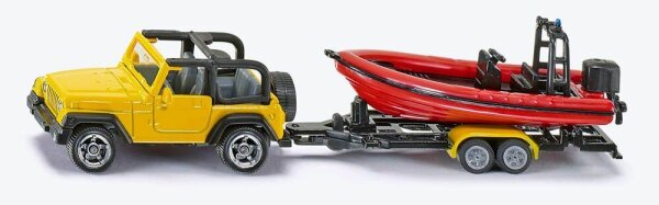 siku Jeep Wrangler mit Boot 1658 Spielzeugauto