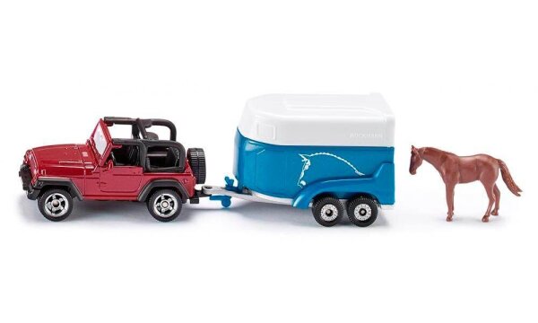siku Jeep Wrangler mit Pferdeanhänger Böckmann 1651 Spielzeugauto