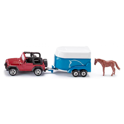 siku Jeep Wrangler mit Pferdeanhänger Böckmann 1651 Spielzeugauto