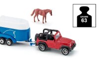 siku Jeep Wrangler mit Pferdeanhänger Böckmann 1651 Spielzeugauto