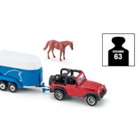 siku Jeep Wrangler mit Pferdeanhänger Böckmann 1651 Spielzeugauto