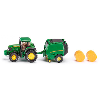 siku Traktor John Deere 7530 mit Ballenpresse 990 1665 Spielzeugauto