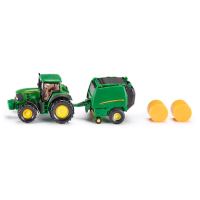 siku Traktor John Deere 7530 mit Ballenpresse 990 1665...