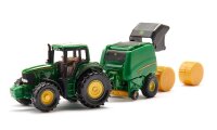 siku Traktor John Deere 7530 mit Ballenpresse 990 1665...
