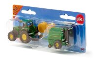 siku Traktor John Deere 7530 mit Ballenpresse 990 1665 Spielzeugauto