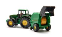 siku Traktor John Deere 7530 mit Ballenpresse 990 1665 Spielzeugauto