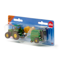 siku Traktor John Deere 7530 mit Ballenpresse 990 1665 Spielzeugauto