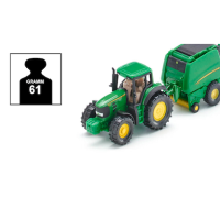 siku Traktor John Deere 7530 mit Ballenpresse 990 1665 Spielzeugauto