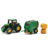 siku Traktor John Deere 7530 mit Ballenpresse 990 1665 Spielzeugauto