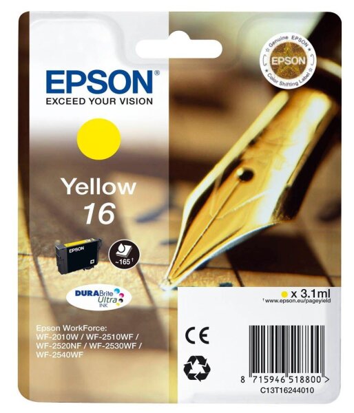 EPSON 16 / T1624 (Füller) gelb Druckerpatrone
