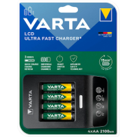 VARTA LCD ULTRA FAST CHARGER+ Akku-Schnellladegerät inkl. Akkus