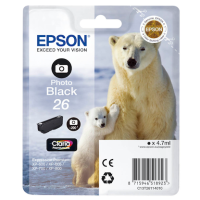 EPSON 26 / T2611 (Eisbär) Foto schwarz Druckerpatrone