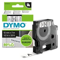 DYMO Schriftband D1 45013 S0720530, 12 mm, schwarz auf...