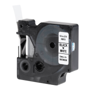 DYMO Schriftband D1 45013 S0720530, 12 mm, schwarz auf...