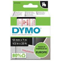 DYMO Schriftband D1 45015 S0720550, 12 mm, rot auf weiß, 1 St.