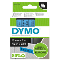 DYMO Schriftband D1 45016 S0720560, 12 mm, schwarz auf blau, 1 St.