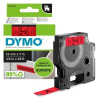 DYMO Schriftband D1 45017 S0720570, 12 mm, schwarz auf rot, 1 St.
