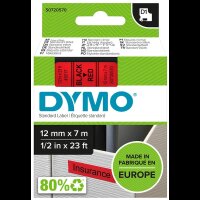 DYMO Schriftband D1 45017 S0720570, 12 mm, schwarz auf rot, 1 St.
