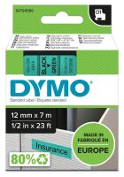 DYMO Schriftband D1 45019 S0720590, 12 mm, schwarz auf...