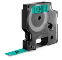 DYMO Schriftband D1 45019 S0720590, 12 mm, schwarz auf grün, 1 St.