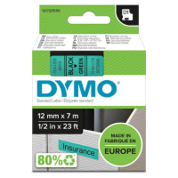 DYMO Schriftband D1 45019 S0720590, 12 mm, schwarz auf grün, 1 St.