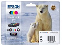 EPSON 26 / T2616 (Eisbär) schwarz, cyan, magenta,...