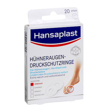 Hansaplast Hühneraugen-Druckschutzringe 741786 weiß, 20 St.