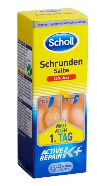 Scholl Schrundensalbe Active Repair K+ Fußcreme 60 ml