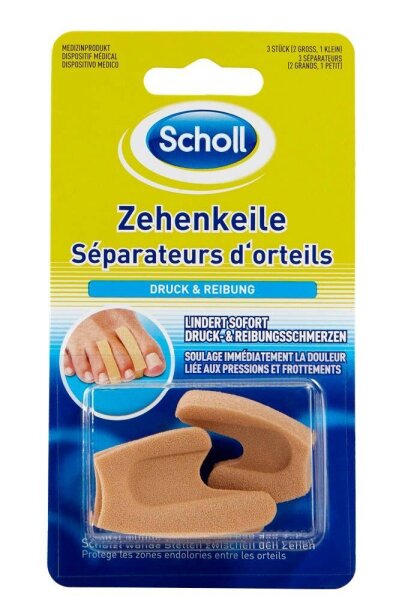Scholl Zehenschutz Zehenkeile 26218 beige, 3 St.