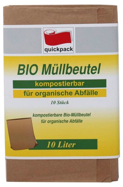 quickpack Biomüllbeutel 10,0 l braun 2,0 mm, 10 St.