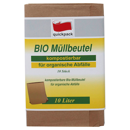 quickpack Biomüllbeutel 10,0 l braun 2,0 mm, 10 St.