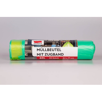 quickpack Müllbeutel 60,0 l grün, 20 St.