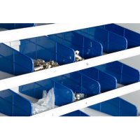 Gürkan Stahlschrank 109484 lichtgrau, blau 12 Fachböden 100,0 x 30,0 x 198,0 cm, aufgebaut, 1 St.
