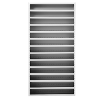 Gürkan Stahlschrank 109484 lichtgrau, blau 12 Fachböden 100,0 x 30,0 x 198,0 cm, aufgebaut, 1 St.