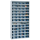 Gürkan Stahlschrank 109484 lichtgrau, blau 12 Fachböden 100,0 x 30,0 x 198,0 cm, aufgebaut, 1 St.