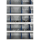 Gürkan Stahlschrank 109484 lichtgrau, blau 12 Fachböden 100,0 x 30,0 x 198,0 cm, aufgebaut, 1 St.