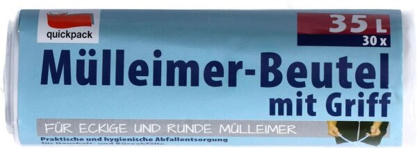 quickpack Müllbeutel 35,0 l weiß, 30 St.
