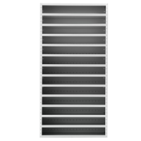 Gürkan Stahlschrank 110666 lichtgrau, blau 12 Fachböden 100,0 x 40,0 x 198,0 cm, aufgebaut, 1 St.