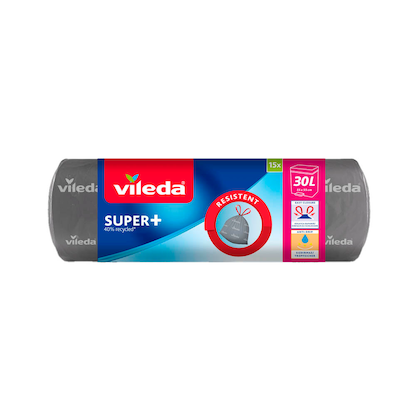 vileda Müllbeutel SUPER+ 30,0 l grau, 15 St.