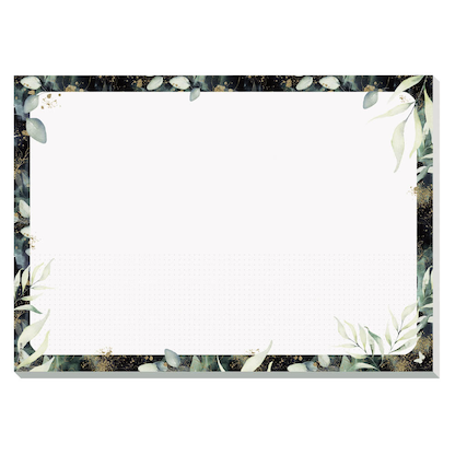 SIGEL Schreibtischunterlage Glamorous Leaves weiß/bunt Papier 42,0 x 29,7 cm, 30 Blatt