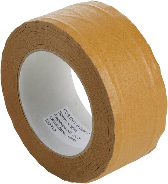 SUPRA Packband SupraCraft® Plus fadenverstärkt mit Naturfäden braun 50,0 mm x 50,0 m 1 Rolle