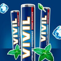 VIVIL® Pfefferminz ohne Zucker Bonbons 84,0 g, 3 Rollen