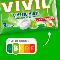VIVIL® Limette-Minze ohne Zucker Bonbons 84,0 g, 3...