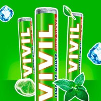 VIVIL® Limette-Minze ohne Zucker Bonbons 84,0 g, 3 Rollen