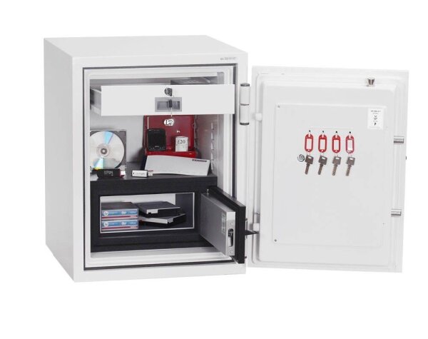phoenix Tresor Data Combi mit Feuerschutz signalweiß 50,0 x 50,0 x 64,0 cm
