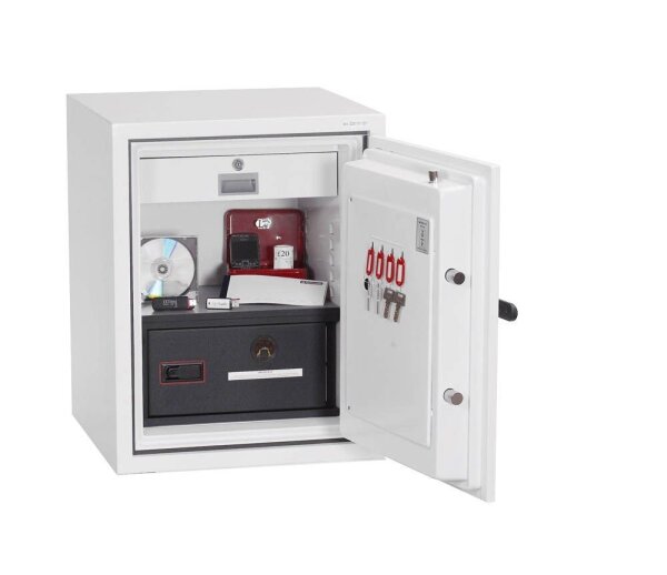 phoenix Tresor Data Combi mit Feuerschutz signalweiß 50,0 x 50,0 x 64,0 cm
