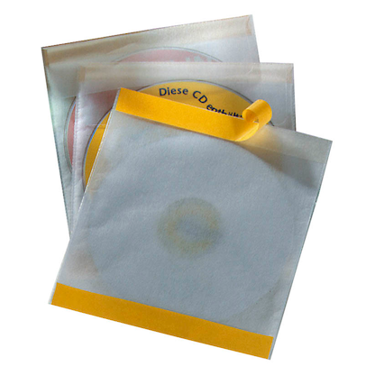 DURABLE 1er CD-/DVD-Hüllen selbstklebend FIX transparent, 10 St.
