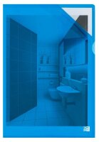 OXFORD Sichthüllen DIN A4 blau glatt 0,15 mm, 25 St.