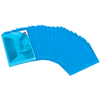 OXFORD Sichthüllen DIN A4 blau glatt 0,15 mm, 25 St.